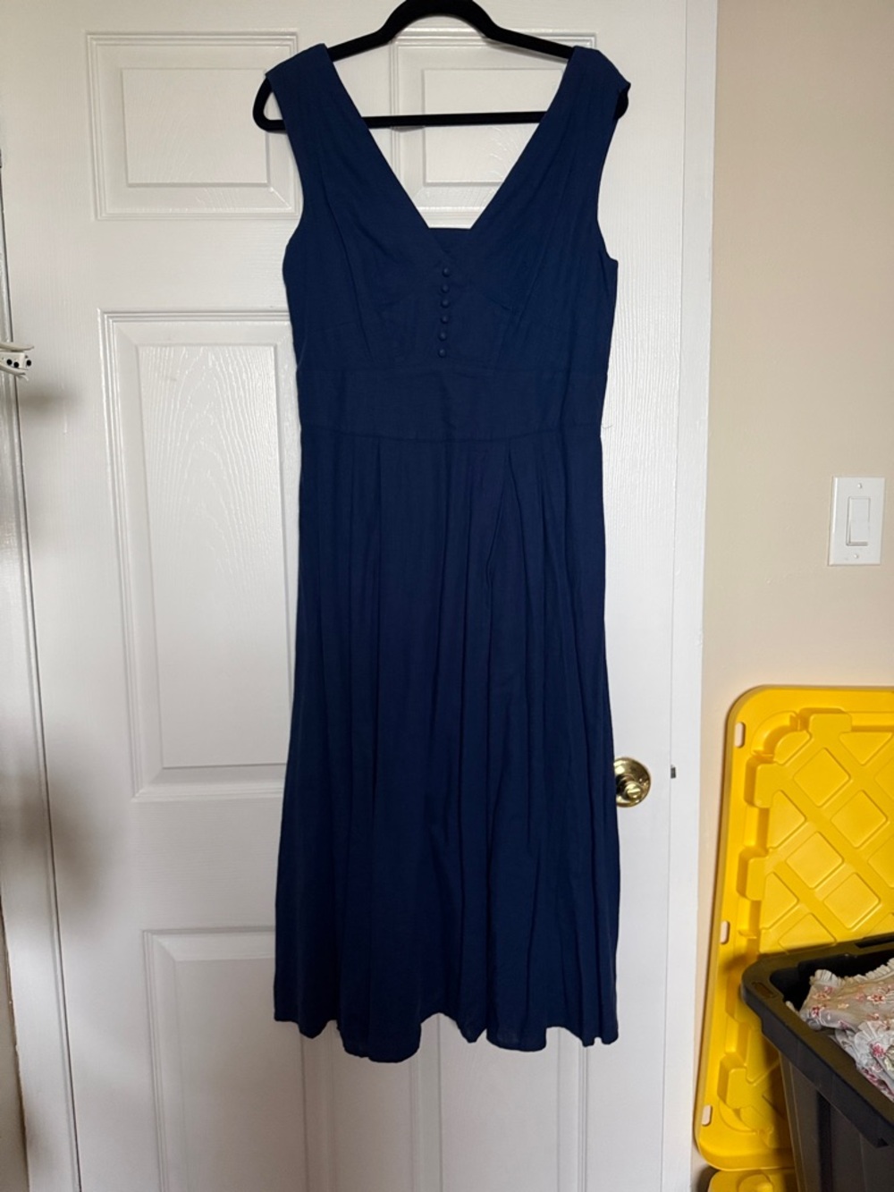 NWT Banana Republic Navy V-Neck Midi Dress